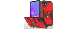 For Samsung A06 Robust Magnetic Kickstand Hybrid - Red