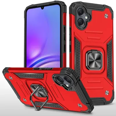 For Samsung A06 Robust Magnetic Kickstand Hybrid - Red