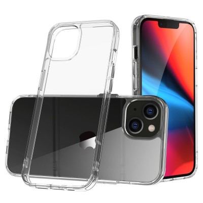 For iPhone 17 Pro PURE CRYSTAL Transparent Thick 2.0mm  ShockProof Chromed Buttons Case Cover - Clear