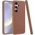 For Samsung Galaxy s24 Plus METKASE Apple-Peel Stick PU Leather [Magnetic Circle] Premium Hybird Case - Brown