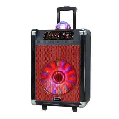 2X10"DJ WOOFER WITH DISCO BALL RECHARGEABLE BATTERY