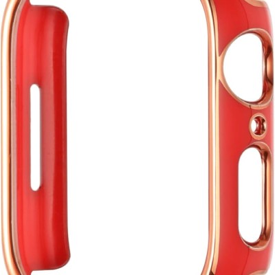 38mm Chromed iWatch Screen Frame - Chromed Gold+Red