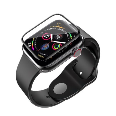 40mm PU Solid Color iWatch Screen Frame - Black