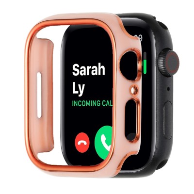 41mm Chromed iWatch Screen Frame - Chromed Gold+Pink