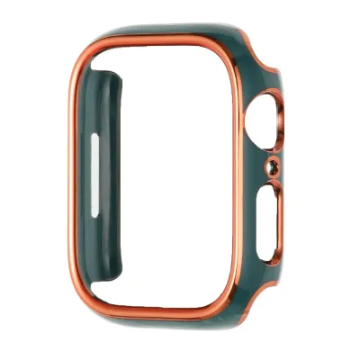 44mm Chromed iWatch Screen Frame - Chromed Gold+Midnight Green