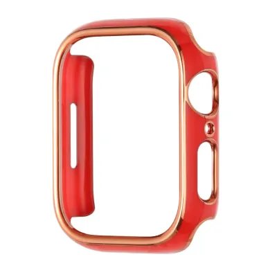 44mm Chromed iWatch Screen Frame - Chromed Gold+Red