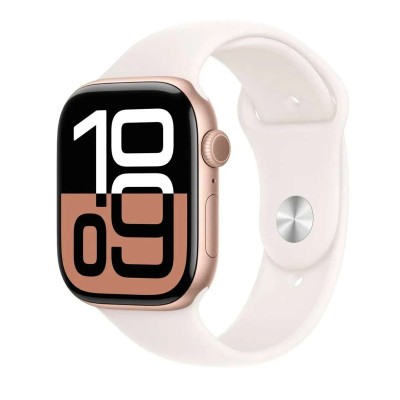 44mm Full Coverage RoseGold with Tempered Glass iWatch Screen Frame - Chromed Rose Gold+White