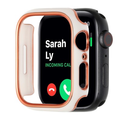 45mm Chromed iWatch Screen Frame - Chromed Gold+White