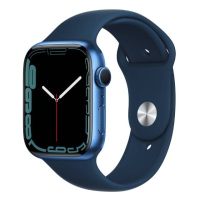 45mm PU Solid Color iWatch Screen Frame - Blue