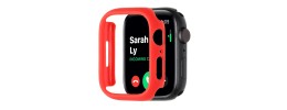 45mm PU Solid Color iWatch Screen Frame - Red