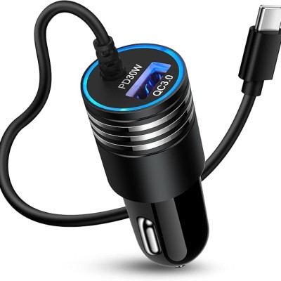 48W PD&QC CAR CHARGER +3FT USB-C TO 8PIN CABLE (12/48)