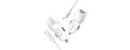 48W PD&QC CAR CHARGER +3FT USB-C TO USB-C CABLE (12/48)
