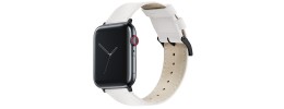 APPLE SERIES WATCH BAND LEATHER WHITE BOX 38MM AND 42 MM