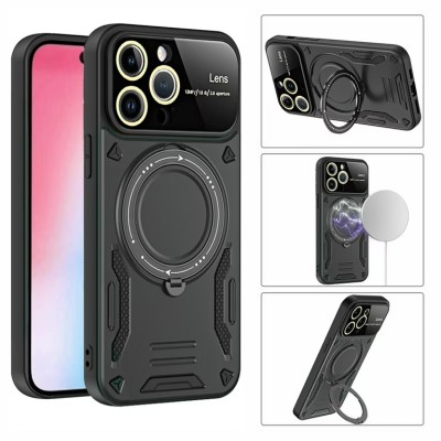 Apple Iphone 13 (6.1") 2021 New Texture Magnet Ring Stand Ca