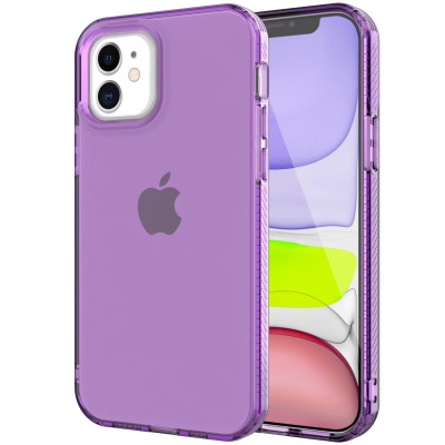 For Apple iPhone 11 (XI6.1) Electroplated Fashion Solid Color TPU Case Cover - Light Purple