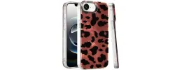 For iPhone 16E (E edition) / SE4 (2025) Glitter Double Layer Design IMD TPU Case - Beauty Leopard