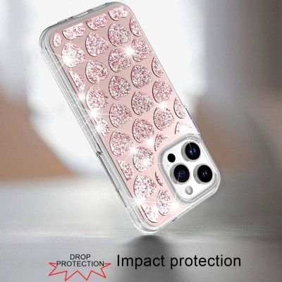 [PolyBag] For iPhone 16 Pro 6.3 inch Bling Hybrid Case Cover - E
