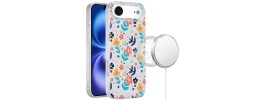 For iPhone 17 Air [Magnetic] Double Layer Design IMD Case  Colorful Floral