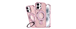 FOR IP11 MAGSAFE DIAMOND GLITTER WITH STAND - PINK