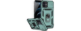 FOR IP12/ 12 PRO METAL STAND CASE W CAM LENS GREEN