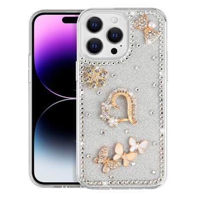 FOR IP13 PRO MAX DIAMOND GLITTER LIP - WHITE