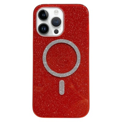 FOR IP13 PRO MAX MAGSAFE DIAMOND GLITTER - RED