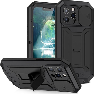 FOR IP13 PRO MAX METAL STAND CASE W CAM LENS BLACK
