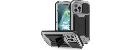 FOR IP13 PRO MAX METAL STAND CASE W CAM LENS GRAY