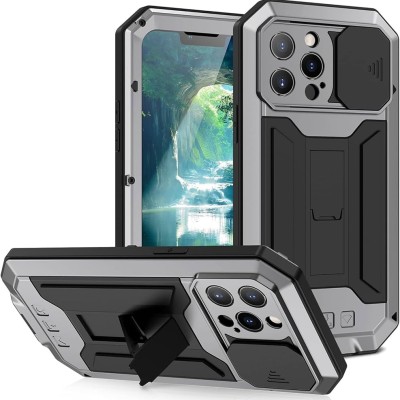 FOR IP13 PRO MAX METAL STAND CASE W CAM LENS GRAY