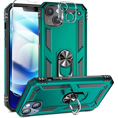 FOR IP14 METAL STAND CASE W CAM LENS GREEN