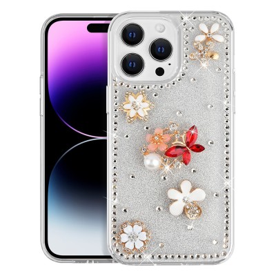 FOR IP14 PRO MAX DIAMOND GLITTER LIP - GRAY