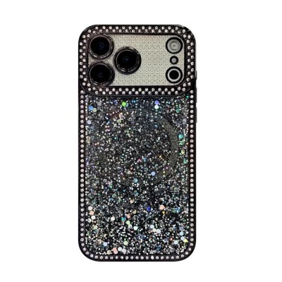 FOR IP14 PRO MAX MAGSAFE DIAMOND GLITTER - BLACK