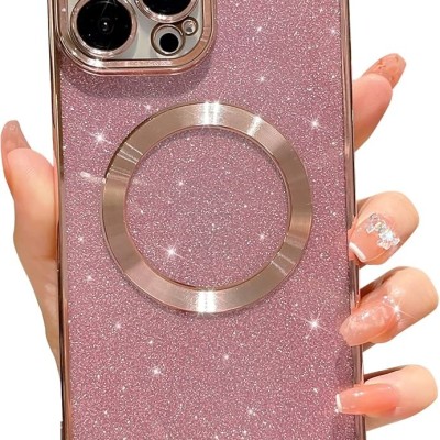 FOR IP14 PRO MAX MAGSAFE DIAMOND GLITTER WITH STAND - PINK