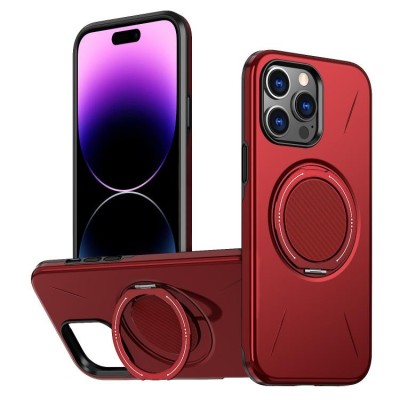 FOR IP14 PRO MAX MAGSAFE SWIVEL CASE RED