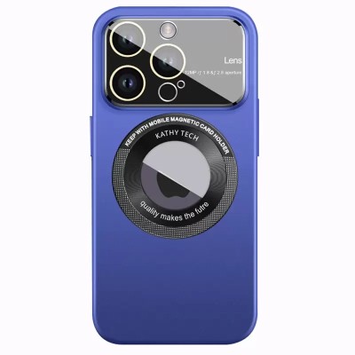 FOR IP14 PRO MAX METAL STAND CASE W CAM LENS BLUE