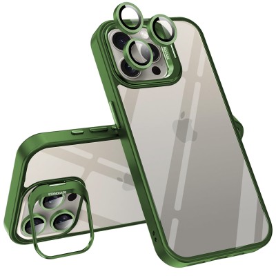 FOR IP15 METAL STAND CASE W CAM LENS GREEN