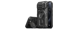 FOR IP15 PRO MAX METAL STAND CASE W CAM LENS BLACK