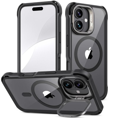FOR IP16 METAL STAND CASE W CAM LENS BLACK