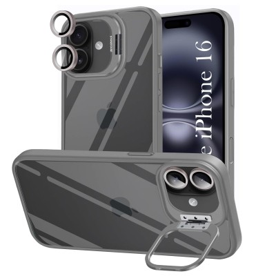 FOR IP16 METAL STAND CASE W CAM LENS GRAY
