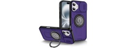 FOR IP16 METAL STAND CASE W CAM LENS PURPLE