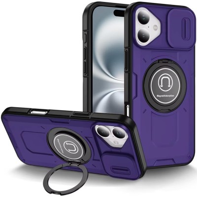 FOR IP16 METAL STAND CASE W CAM LENS PURPLE