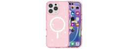 FOR IP16 PLUS MAGSAFE DIAMOND GLITTER WITH STAND - PINK