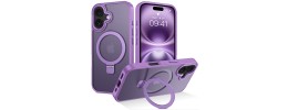 FOR IP16 PLUS METAL STAND CASE W CAM LENS PURPLE