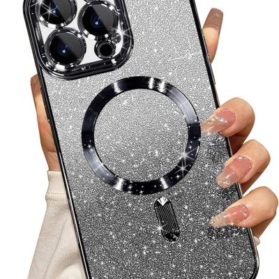 FOR IP16 PRO MAGSAFE DIAMOND GLITTER - BLACK