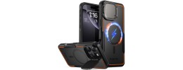 FOR IP16 PRO MAX METAL STAND CASE W CAM LENS BLACK