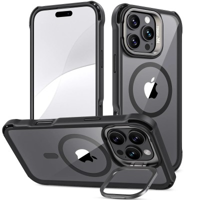 FOR IP16 PRO METAL STAND CASE W CAM LENS BLACK