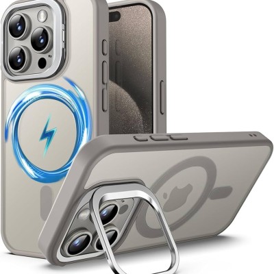 FOR IP16 PRO METAL STAND CASE W CAM LENS GRAY