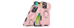 FOR IP16 PRO METAL STAND CASE W CAM LENS PINK