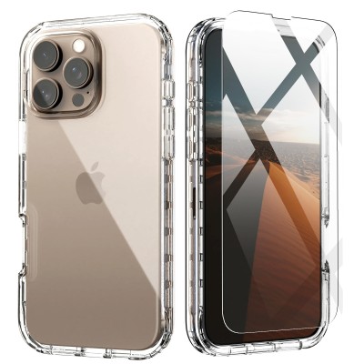 FOR IP16PM CLEAR TEMPERED GLASS