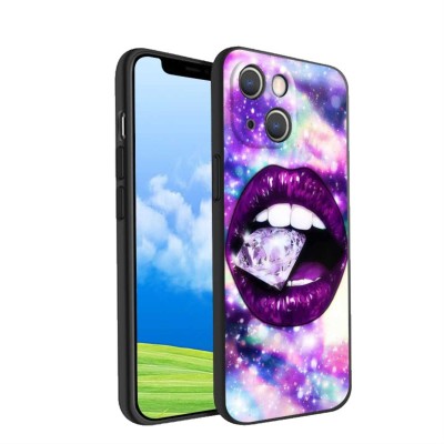 FOR IPHONE 13/ 14 DIAMOND GLITTER LIP - PURPLE